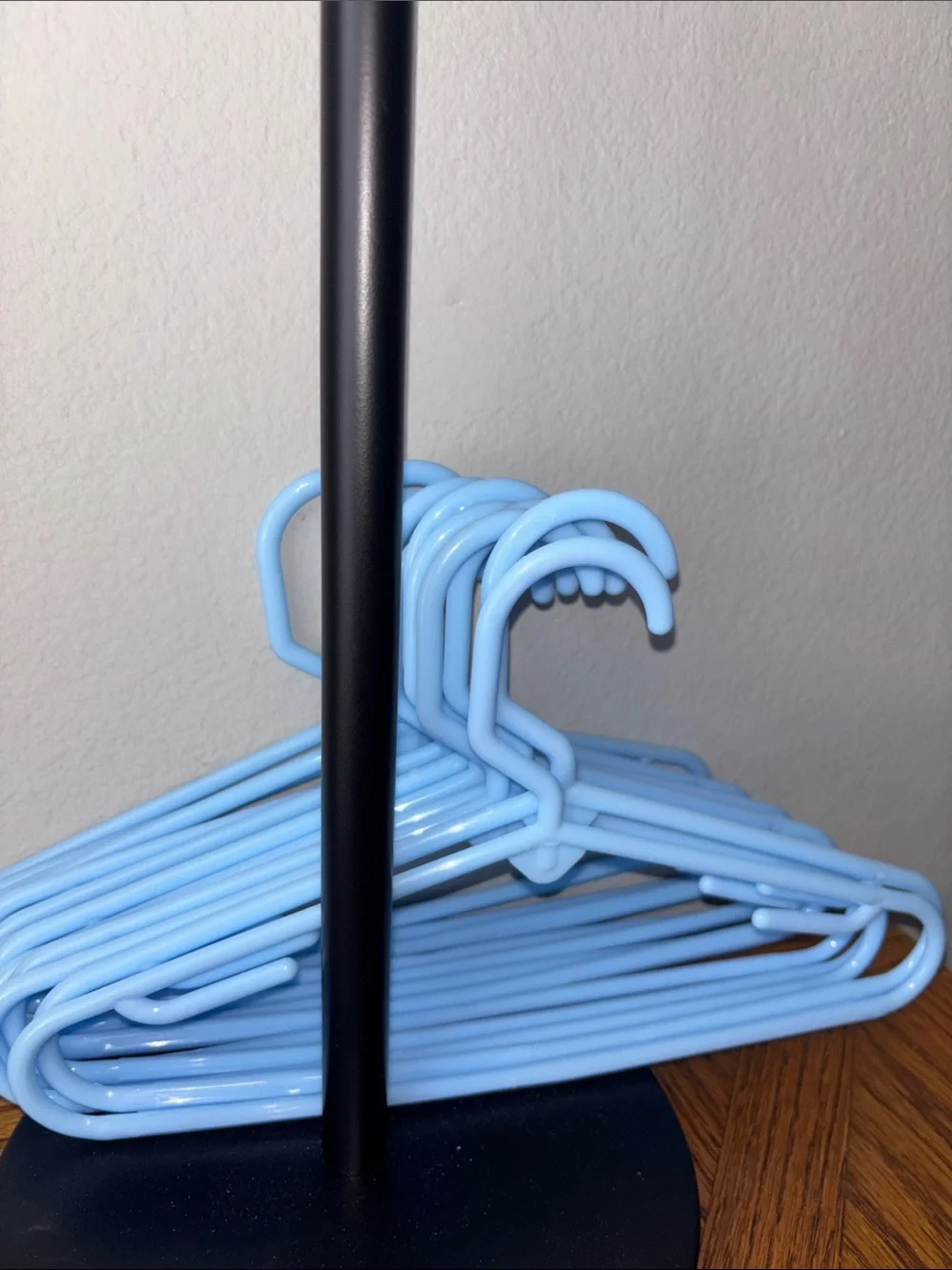 Light Blue Plastic Clothes Hangers - Multipack (12) youth hangers